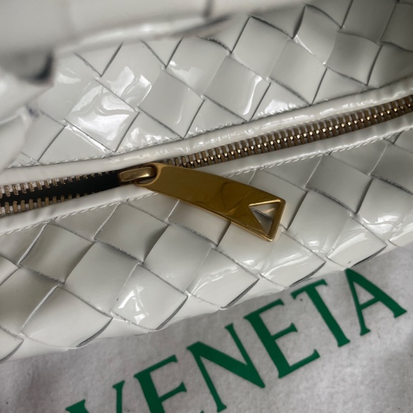 Bottega Veneta Mini Jodie Patent White - Picture 2 of 5